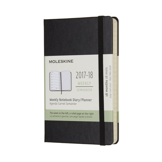 2018 Moleskine Pocket Weekly Notebook Diary 18 Months Hard-8055002854115