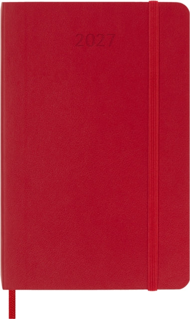 Moleskine 2027 12Month Weekly Pocket Softcover Notebook Scarlet Red-8056999279622