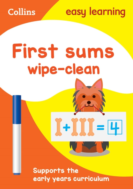 First Sums Age 3-5 Wipe Clean Activity Book: Ideal for home learning (Collins Easy Learning Preschool) - Collins Easy Learning