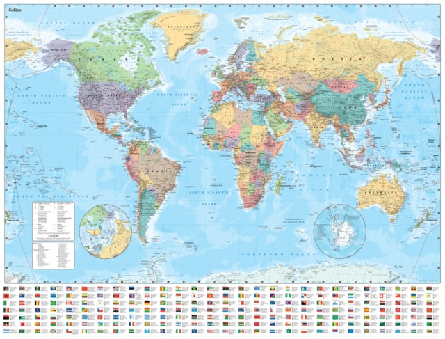Collins World Wall Laminated Map-9780008492540