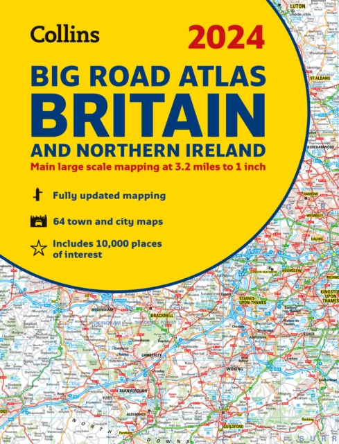 2024 Collins Big Road Atlas Britain and Northern Ireland : A3 Spiral-9780008597603