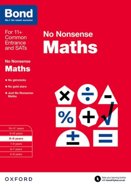 Bond: Maths: No Nonsense: 8-9 years - Bond 11+,Sarah Lindsay
