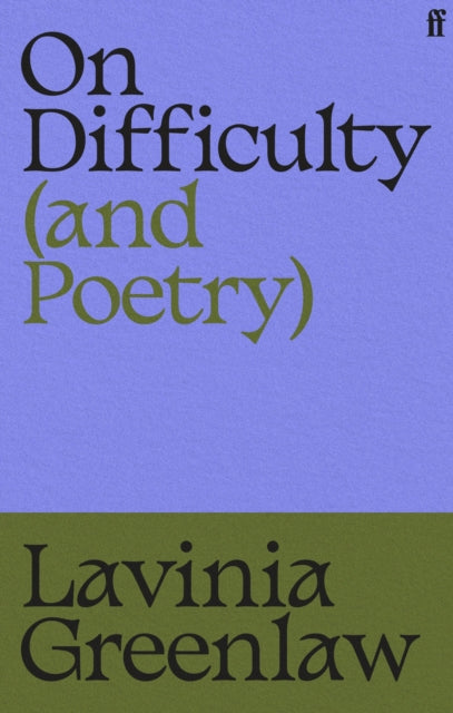 On Difficulty (and Poetry)-9780571400348