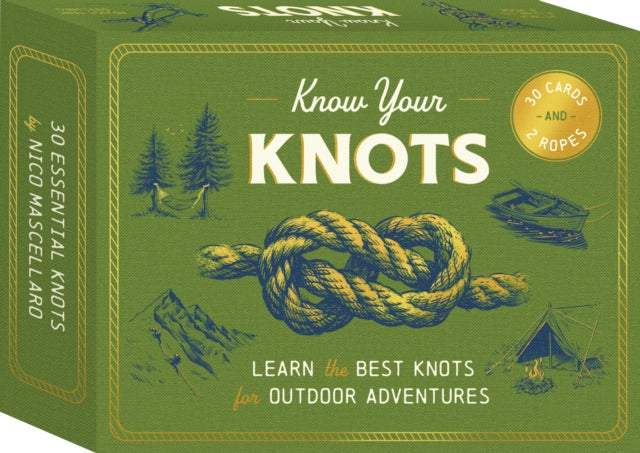 Know Your Knots : Learn the best knots for outdoor adventures - 30 cards and 2 ropes-9780711290358