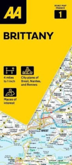 AA Road Map Brittany : 1-9780749583880