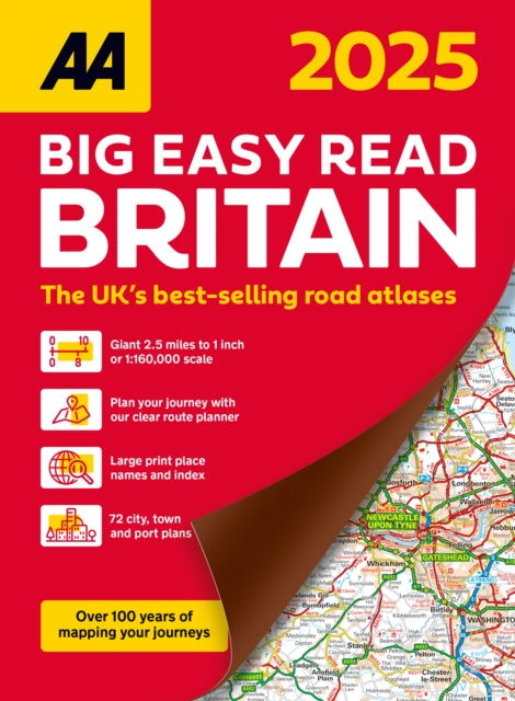 AA Big Easy Read Atlas Britain 2025-9780749583934