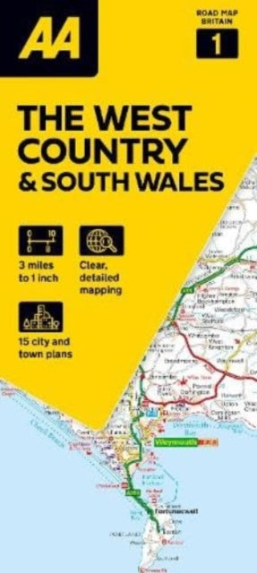 AA Road Map The West Country & South Wales : 1-9780749584061