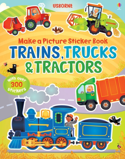 Make a Picture Sticker Book Trains, Trucks & Tractors-9781409551560
