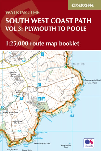South West Coast Path Map Booklet - Vol 3: Plymouth to Poole : 1:25,000 OS Route Mapping-9781786312006