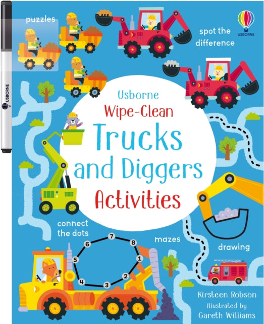 Wipe-Clean Trucks and Diggers Activities-9781805074007