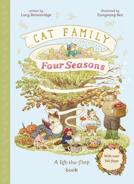 Cat Family Four Seasons : A Lift-the-Flap Book (with over 140 flaps)-9781836004592