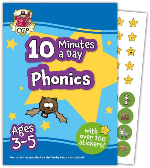 10 Minutes a Day Phonics for Ages 3-5 (with over 100 stickers)-9781837740161
