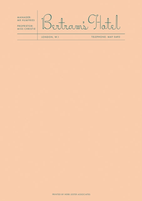 Fictional Hotel Notepads: Bertram's Hotel (pack Of 3)-9781838216764