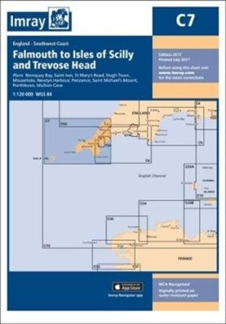Imray Chart C7 : Falmouth to Isles of Scilly and Trevose Head : C7-9781846239304