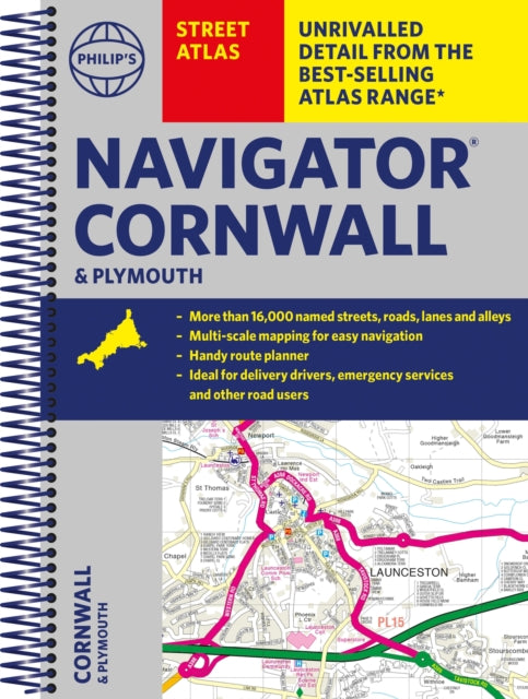 Philip's Street Atlas Navigator Cornwall & Plymouth-9781849075725