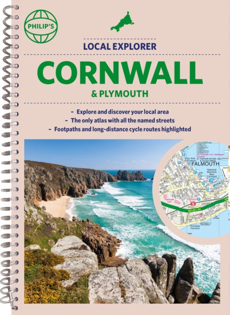Philip's Local Explorer Street Atlas Cornwall & Plymouth : (Spiral binding)-9781849075992