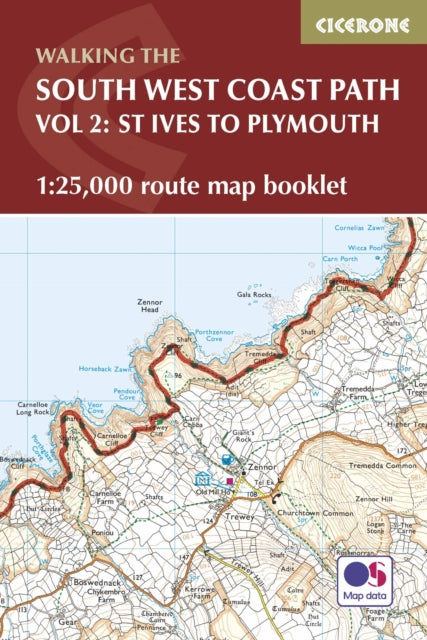 South West Coast Path Map Booklet - Vol 2: St Ives to Plymouth: 1:25,000 OS Route Mapping - Paddy Dillon