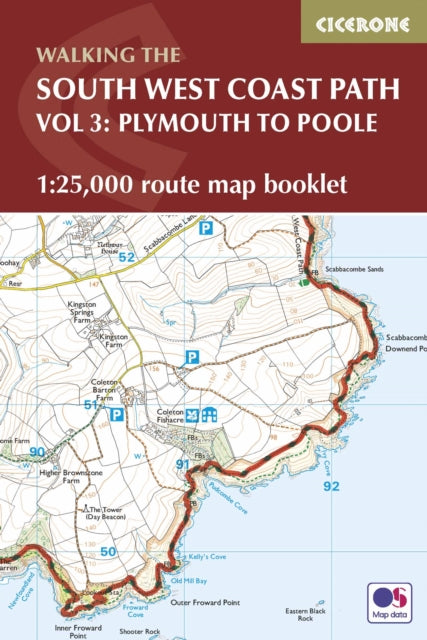 South West Coast Path Map Booklet - Vol 3: Plymouth to Poole: 1:25,000 OS Route Mapping - Paddy Dillon
