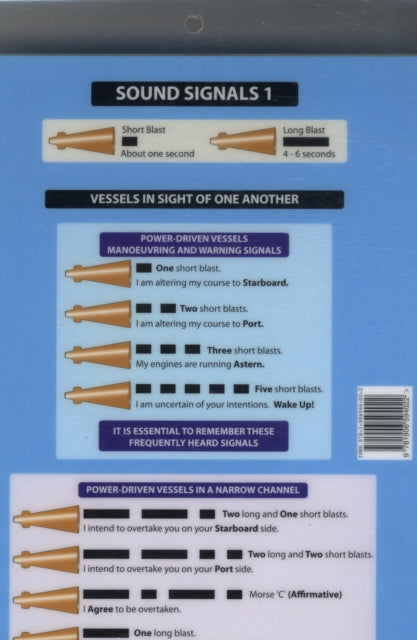 Sound Signals : Encapsulated Card with Fog and Manoeuvring Signals-9781906594022