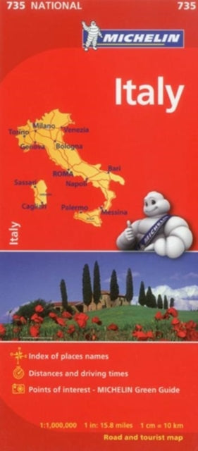 Italy - Michelin National Map 735-9782067171466
