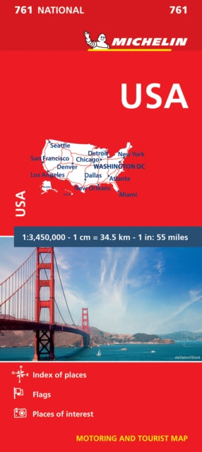 USA - Michelin National Map 761 : Map-9782067173323