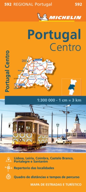 Portugal Centro - Michelin Regional Map 592 : Map-9782067184756