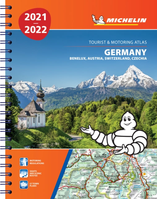 Germany, Benelux, Austria, Switzerland, Czech Republic 2021 / 2022 - Tourist and Motoring Atlas (A4-Spiral): Tourist & Motoring Atlas A4 spiral