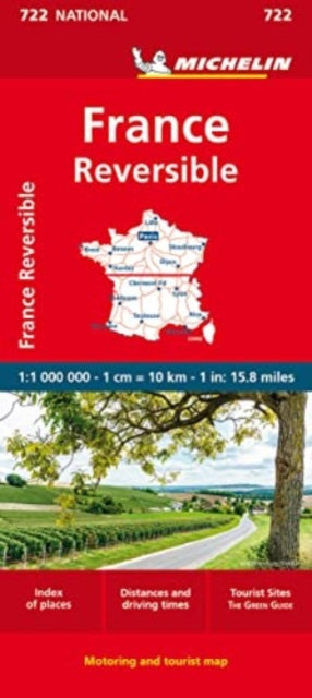 France - reversible - Michelin National Map 722-9782067259577