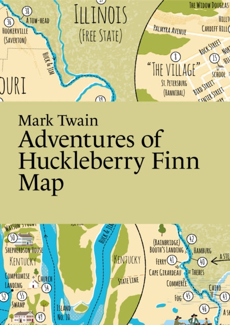 Mark Twain, Adventures of Huckleberry Finn Map-9789152770962