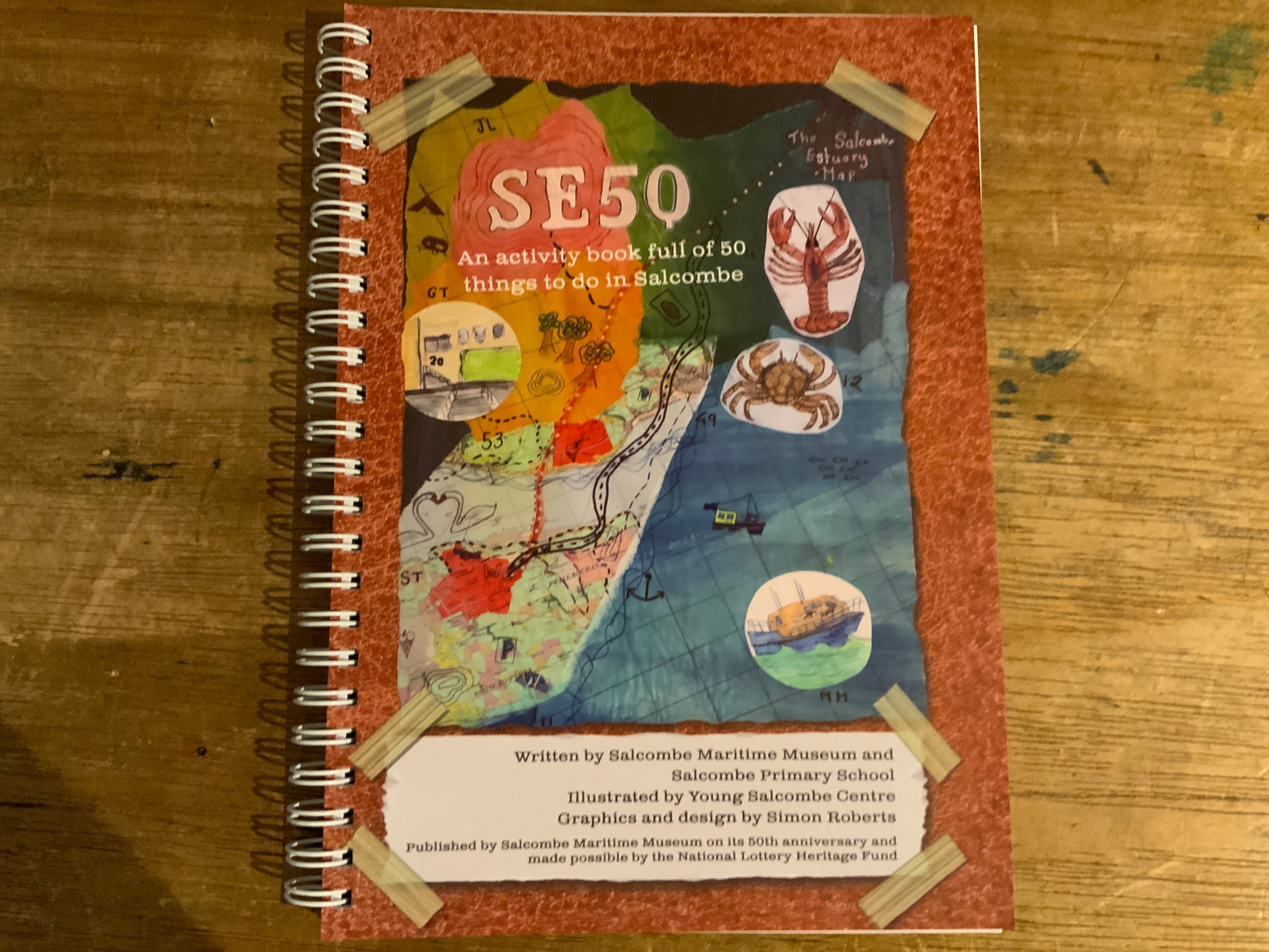 Activity book of 50 things to do in Salcombe in the Harbour Bookshop in Kingsbridge Devon